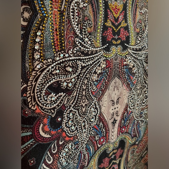 S-12 Sequins Embellished Long-Sleeve Boho Dress - Picture 5 of 9